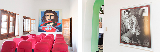 キューバ革命の指導者、チェ・ゲバラの第一邸宅では、家具や写真、所持品を展示しています。