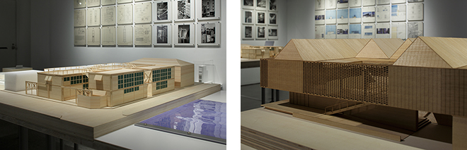 展示された建築模型から、京都という街や現代建築の奥深さに触れることができる。 © Nacása & Partners Inc.