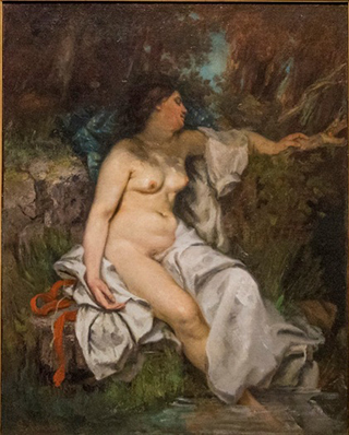 ギュスターヴ・クールベ 《川辺でまどろむ浴女》 1845年