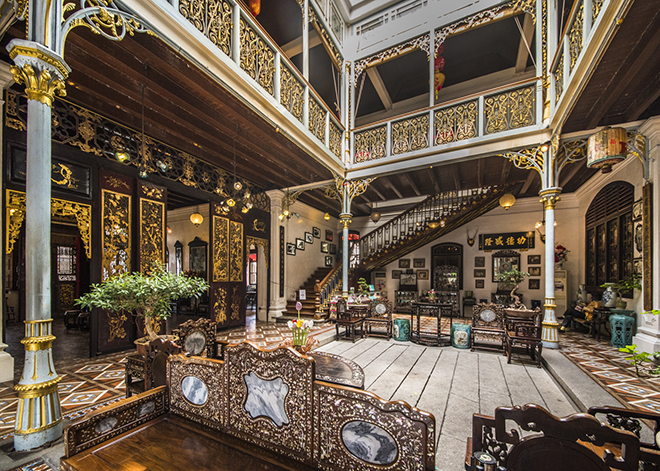 「プラナカン・マンション」は、19世紀末に建造された中国系富豪の住居。博物館として公開されています。